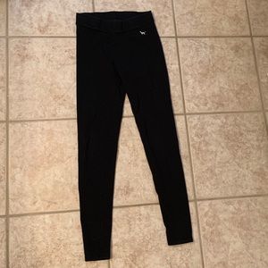 PINK cotton leggings in black